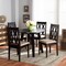 Baxton Studio Heidi Sand Upholstered and Dark Brown Finished Wood 5-Piece Dining Set 172-9733-10896 - alternate 7